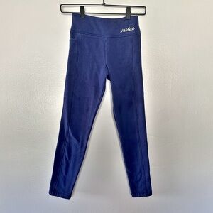 Justice Fleece Lined Navy Blue Leggings Sz 10
